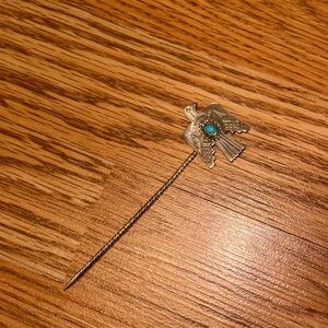 NWT HaDa Sterling Silver Kingman Turquoise Hat Pin Cowboy Toothpick